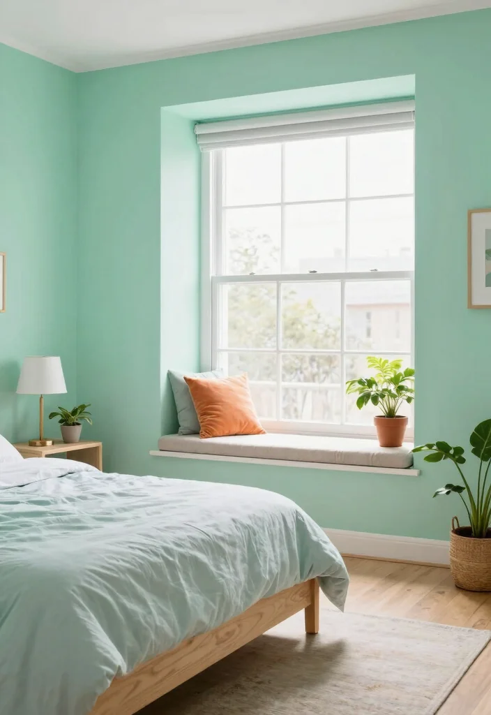 18 Green Paint Colors Bedroom Ideas: Calm Fresh Palettes - 2. Minty Fresh Retreat 1