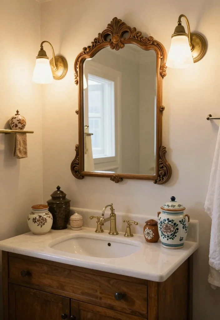 18 Pinterest Inspired Bathroom Ideas You Will Want To Save - 10. Vintage Finds 1
