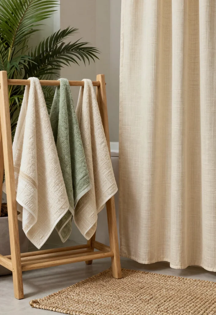 18 Pinterest Inspired Bathroom Ideas You Will Want To Save - 5. Natural Textiles 1
