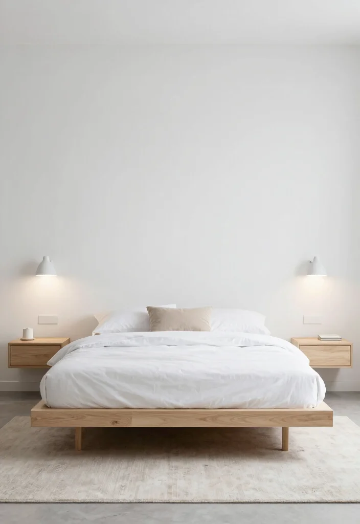 18 Queen Size Bedroom Ideas: Balanced Spacious Layouts - 3. Minimalist Designs with Floating Furniture 1