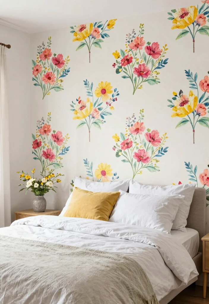 18 Small Bedroom Accent Wall Ideas with Big Impact - 14. Seasonal Updates 1