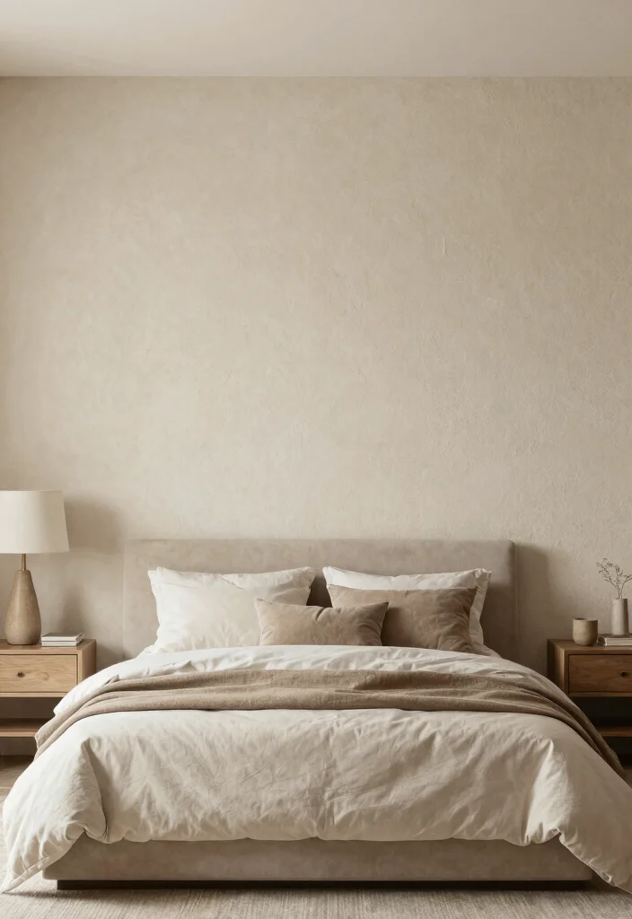 18 Small Bedroom Accent Wall Ideas with Big Impact - 7. Monochromatic Textures 1