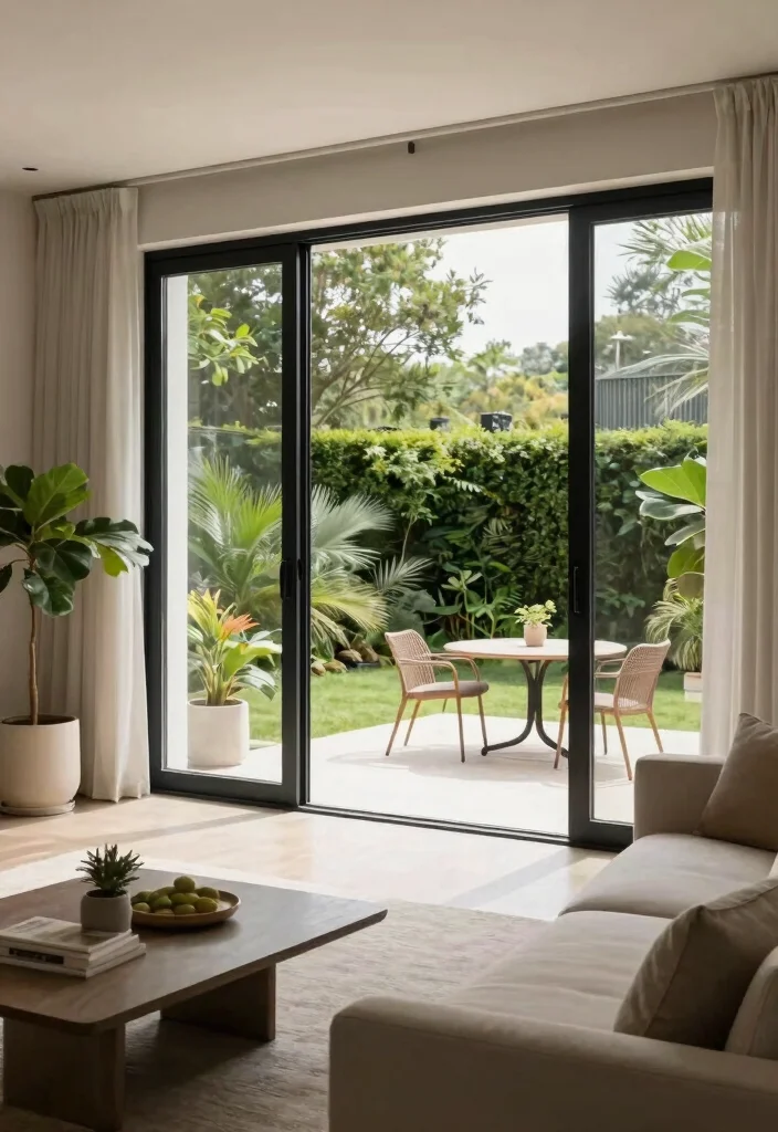 12 Black Patio Door Ideas That Make Small Rooms Feel Bigger - 2. Sleek Sliding Doors 1