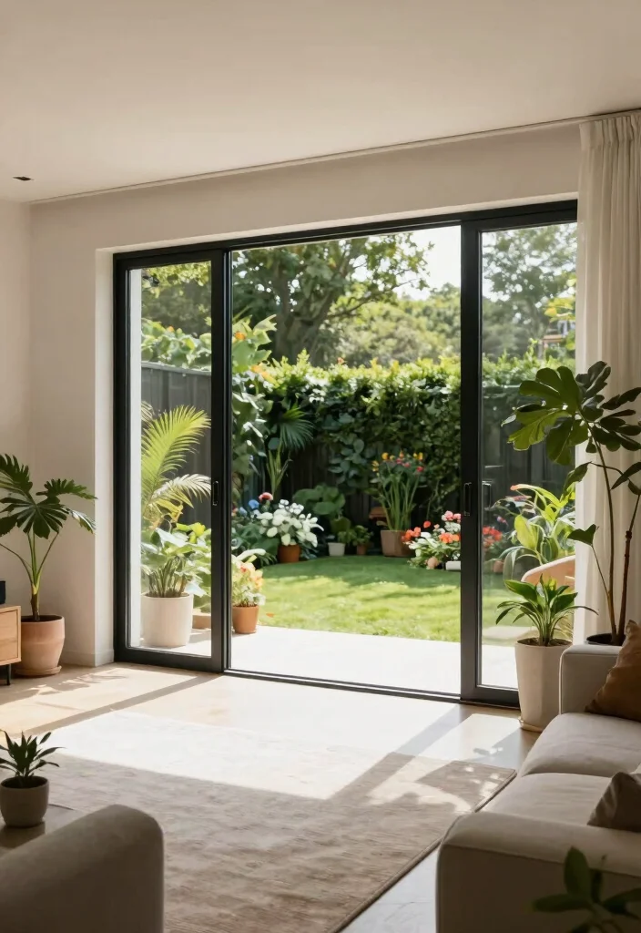 12 Black Patio Door Ideas That Make Small Rooms Feel Bigger - 6. Black Framed Glass Panels 1