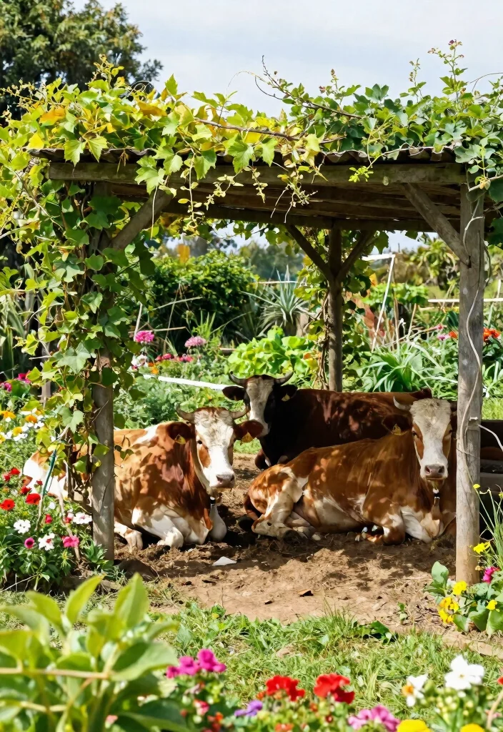 12 Cattle Panel Fence Ideas That Keep Livestock In and Predators Out - 10. Cattle Panel Shade Structure 1
