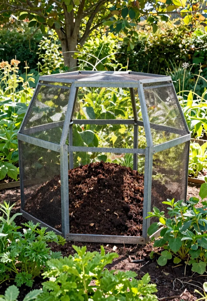 12 Cattle Panel Fence Ideas That Keep Livestock In and Predators Out - 8. Cattle Panel Compost Bin Enclosure 1