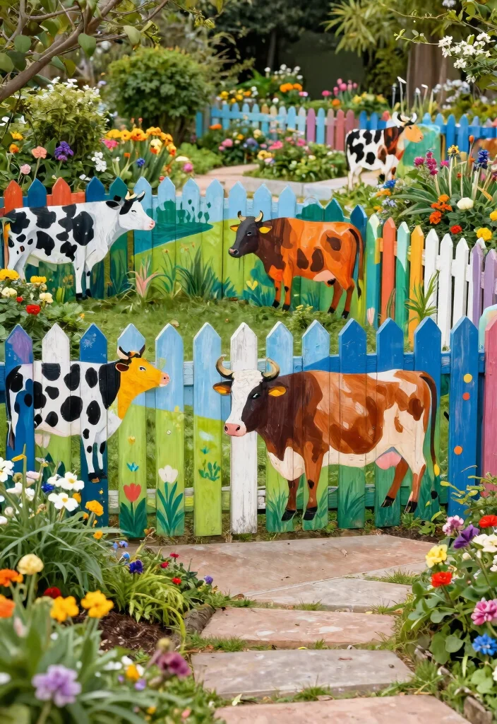 12 Cattle Panel Fence Ideas That Keep Livestock In and Predators Out - 9. Artistic Cattle Panel Fence Design 1