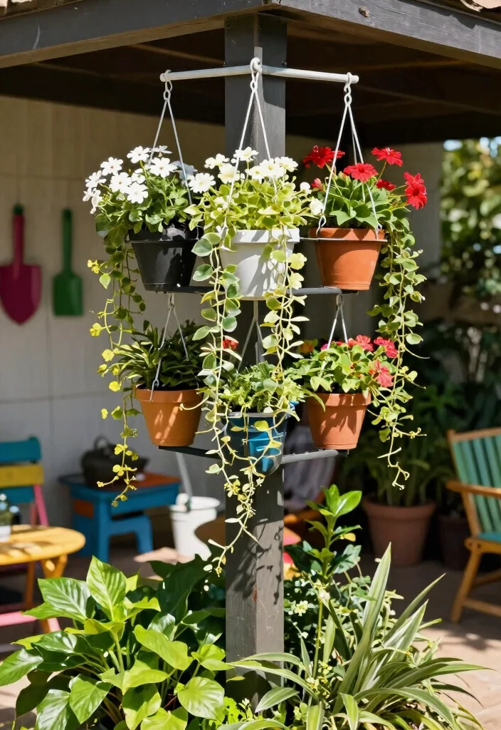 12 Corner Trellis Ideas That Fit Tight Spaces and Support Climbing Vines - 11. Hanging Corner Trellis 1