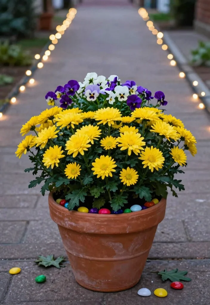 12 Front Door Planter Ideas That Look Full Without Weekly Care - 3. Seasonal Flower Arrangements 1
