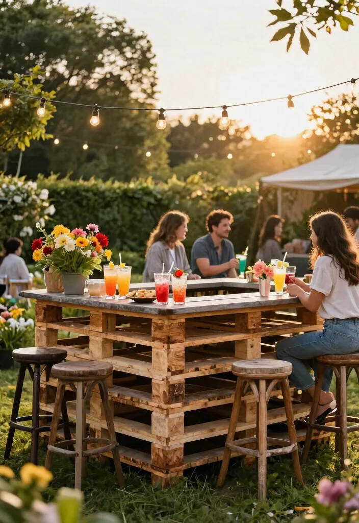 12 Pallet Projects Outdoor Ideas That Actually Last - 8. Pallet Bar 1