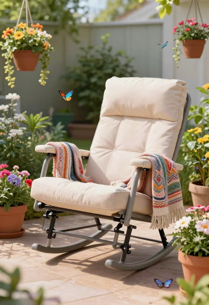 12 Porch Chairs Concepts That Fit Tight Spaces and Actually Rock - 4. Compact Glider Chair 1