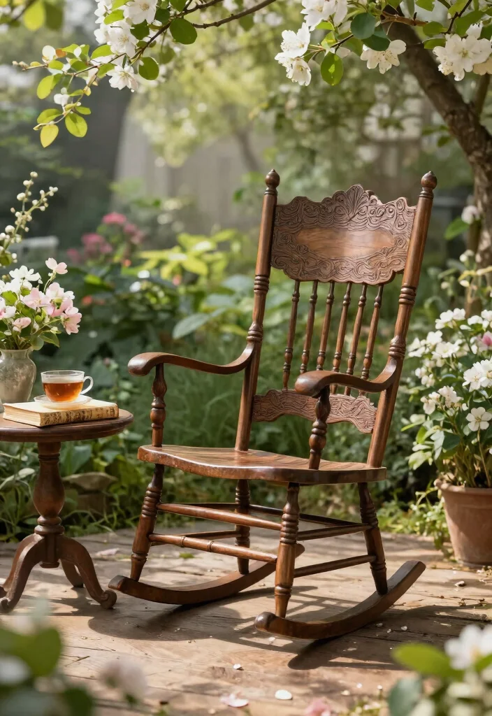 12 Porch Chairs Concepts That Fit Tight Spaces and Actually Rock - 5. Vintage Rocking Chair 1