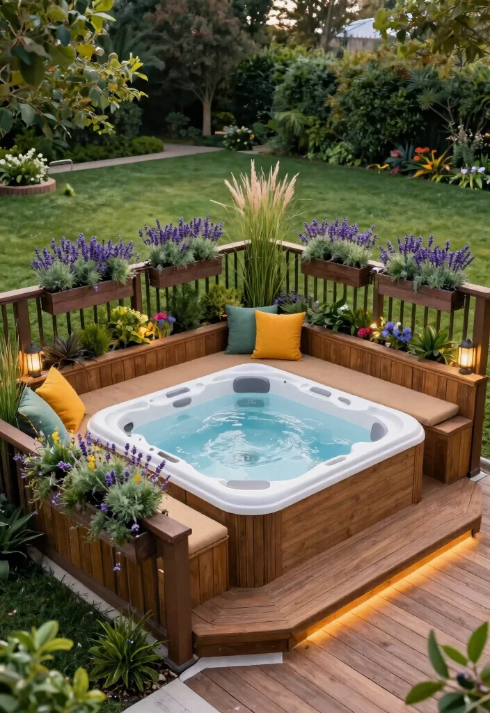 14 Backyard Hot Tub Ideas That Don't Dominate the Yard - 1. Elevated Deck Hot Tub Retreat 1