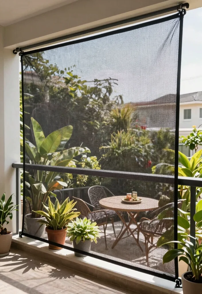 14 Balcony Safety Grill Ideas That Don't Block Your View - 12. Retractable Netting 1