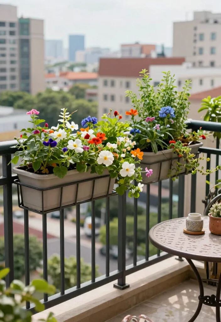 14 Balcony Safety Grill Ideas That Don't Block Your View - 5. Planter Box Grills 1