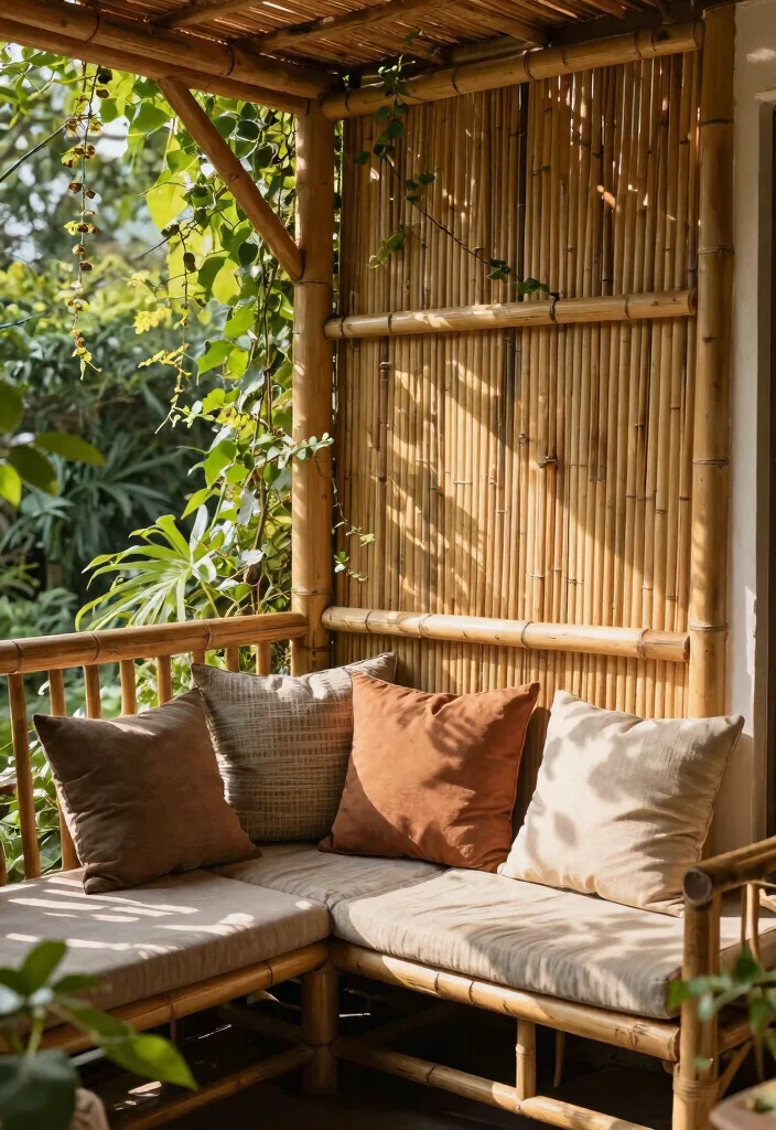 14 Balcony Safety Grill Ideas That Don't Block Your View - 7. Bamboo Grills 1