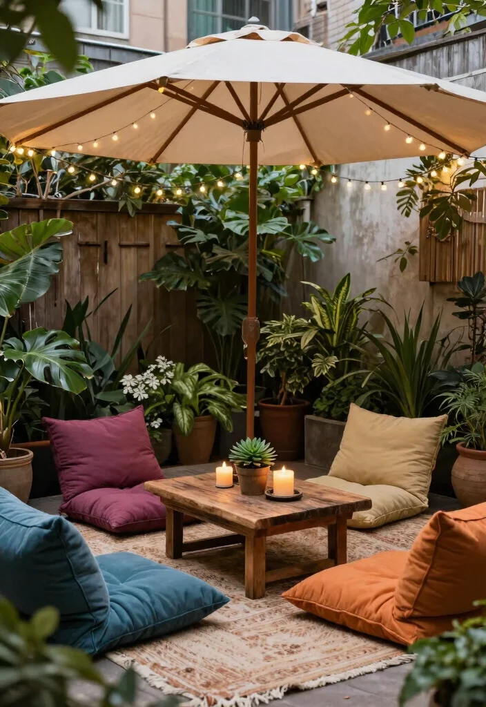 14 Boho Farmhouse Design Ideas That Mix Both Styles - 1. Cozy Outdoor Lounging Area 1