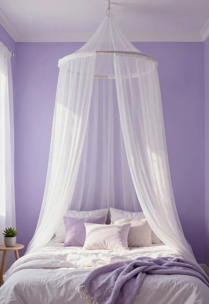 14 Ceiling Room Decor Ideas That Add Interest Without Lowering the Space - 9. Fabric Canopies for a Soft Touch 1
