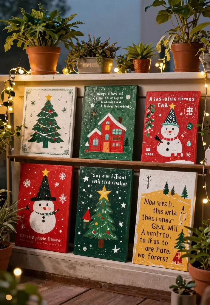 14 Christmas Balcony Ideas for Renters Who Can't Drill Holes - 9. Christmas-Themed Outdoor Art 1
