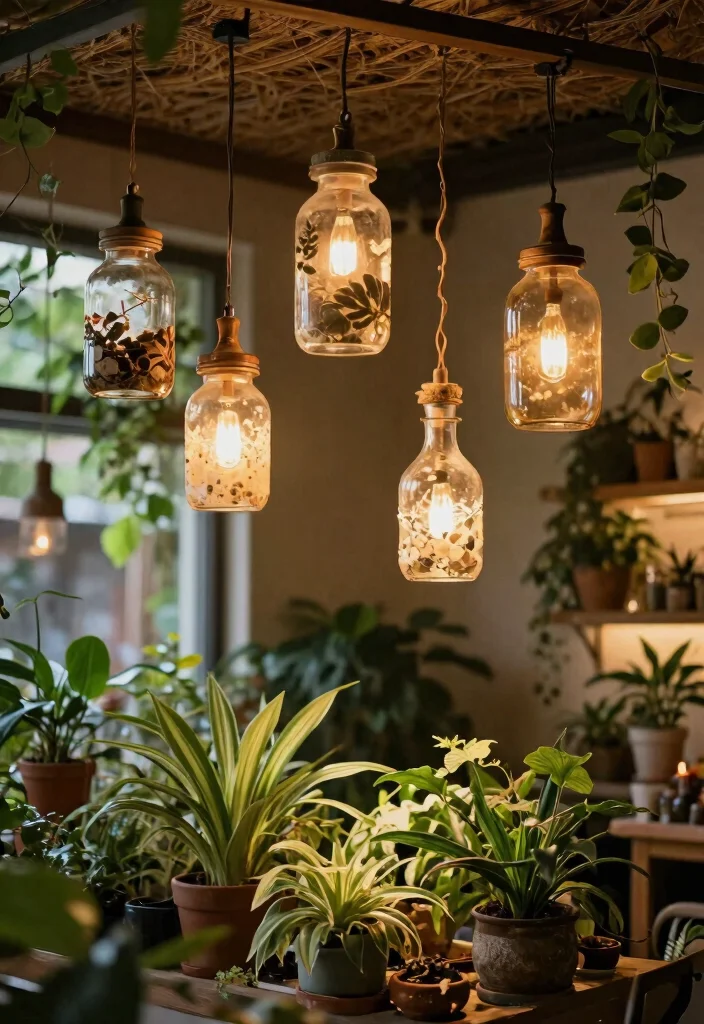 14 Cob Ceiling Light Ideas That Add Character Without Rewiring - 14. Upcycled Materials for Eco-Friendly Lighting 1