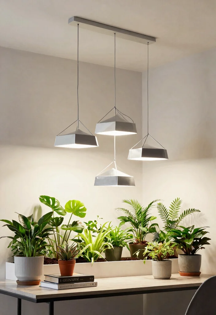 14 Cob Ceiling Light Ideas That Add Character Without Rewiring - 6. Geometric Light Fixtures 1