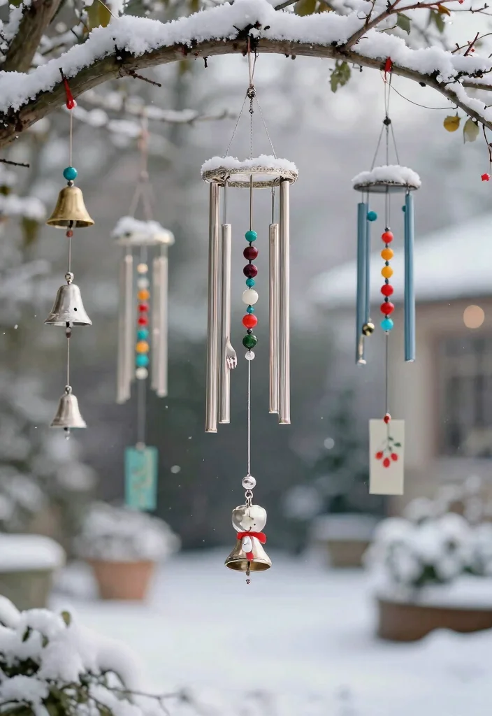 14 Easy Outdoor Christmas Decorations That Go Up in Minutes - 13. Holiday-Themed Wind Chimes 1