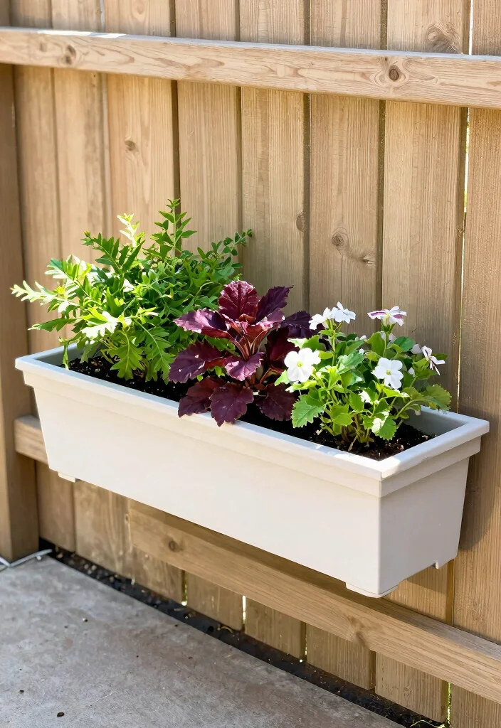14 Fence Planter Box Ideas That Don't Damage Posts or Rails - 12. Self-Watering Planter Boxes 1