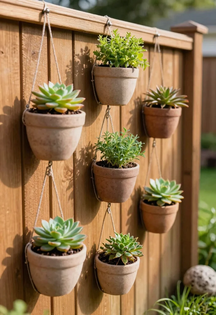 14 Fence Planter Box Ideas That Don't Damage Posts or Rails - 2. Wall-Mounted Hanging Planters 1