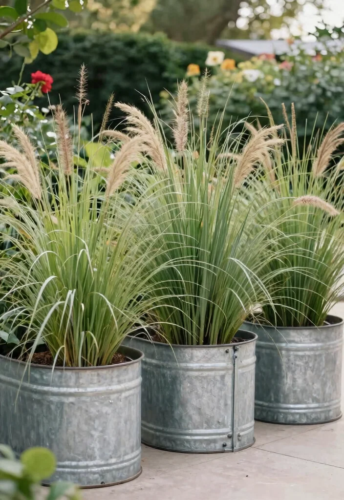 14 Galvanized Tub Planter Ideas That Drain Properly and Don't Rust Out - 12. Rustic Privacy Screens 1
