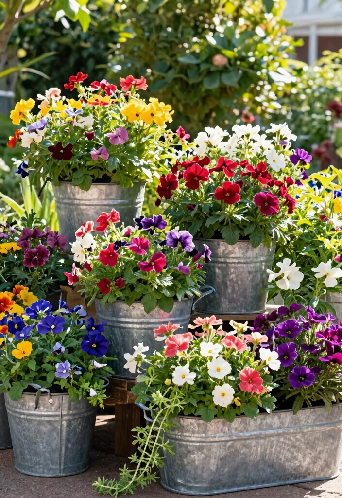 14 Galvanized Tub Planter Ideas That Drain Properly and Don't Rust Out - 6. Colorful Flower Garden 1