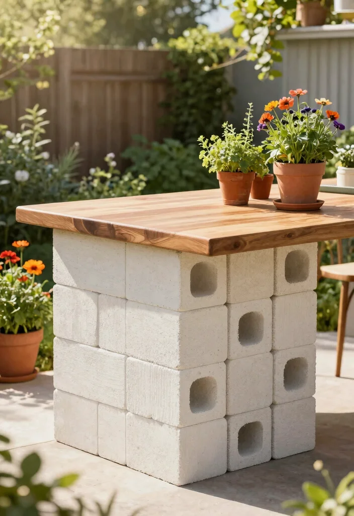 14 Outdoor Kitchen Island Concepts on a Budget Without Plumbing - 13. DIY Block Island 1