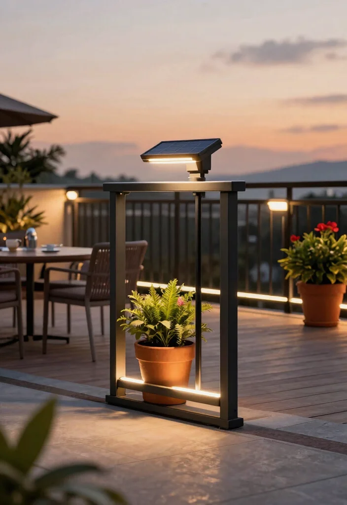 14 Outdoor Light Fixtures That Stay Bright Without Constant Bulb Changes - 10. Unique Solar Deck Rail Lights 1