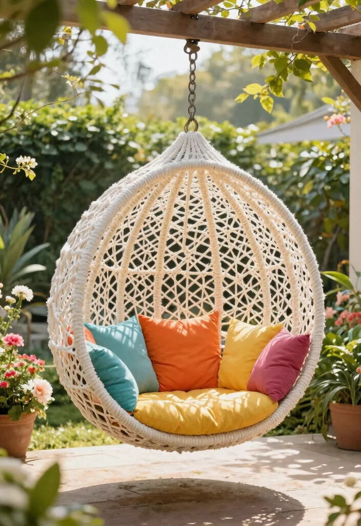 14 Porch Swing Ideas That Support Two Adults and Last Through Weather - 13. Versatile Hanging Chair Swing 1