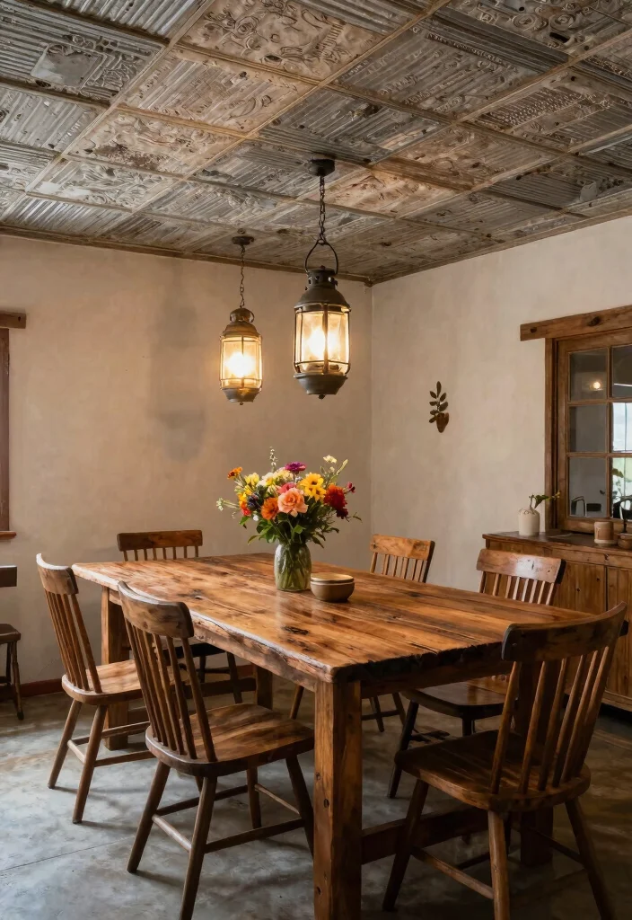 14 Styrofoam Ceiling Tiles That Look Like Real Tin: Eco-Friendly Options for Sustainable Home Decor - 3. Rustic Tin-Look Tiles 1