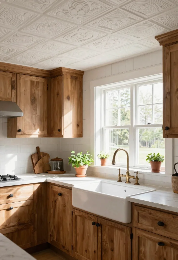 14 Styrofoam Ceiling Tiles That Look Like Real Tin: Eco-Friendly Options for Sustainable Home Decor - 5. Modern Farmhouse Inspiration 1