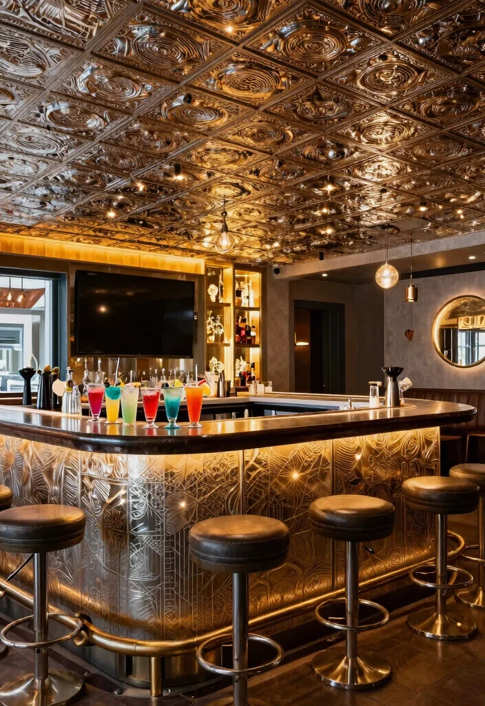 14 Styrofoam Ceiling Tiles That Look Like Real Tin: Eco-Friendly Options for Sustainable Home Decor - 6. Metallic Finishes 1