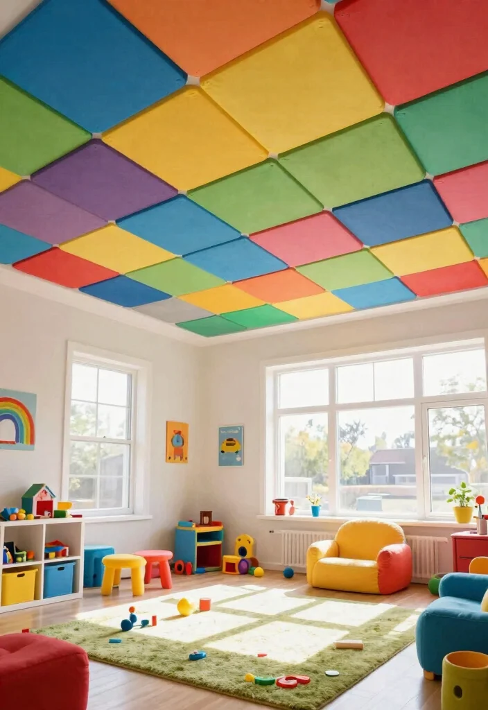 14 Styrofoam Ceiling Tiles That Look Like Real Tin: Eco-Friendly Options for Sustainable Home Decor - 7. Colorful Accent Tiles 1