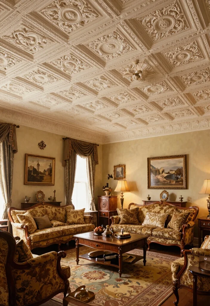 14 Styrofoam Ceiling Tiles That Look Like Real Tin: Eco-Friendly Options for Sustainable Home Decor - 8. Classic Victorian Styles 1