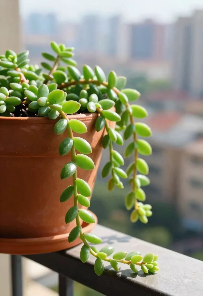 15 Balcony Hanging Plants That Survive Without Daily Watering - 1. String of Pearls (Senecio rowleyanus) 1