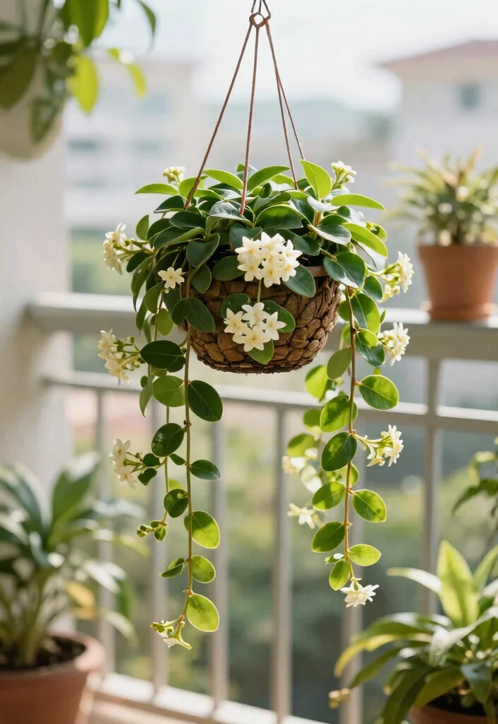 15 Balcony Hanging Plants That Survive Without Daily Watering - 14. Hoya (Hoya spp.) 1