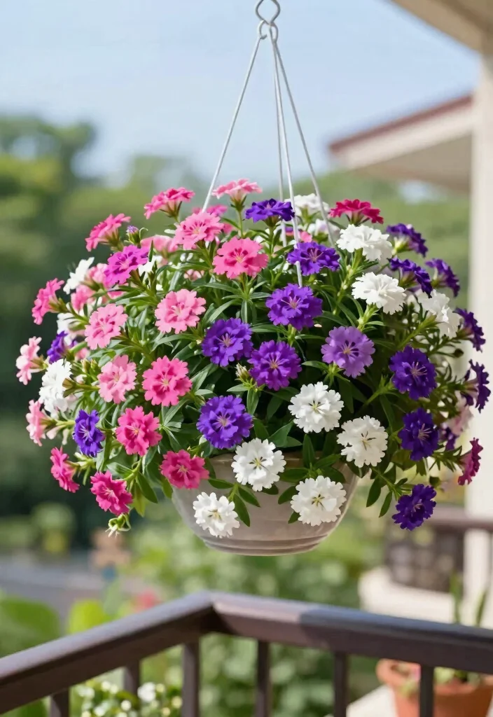 15 Balcony Hanging Plants That Survive Without Daily Watering - 15. Verbena (Verbena spp.) 1