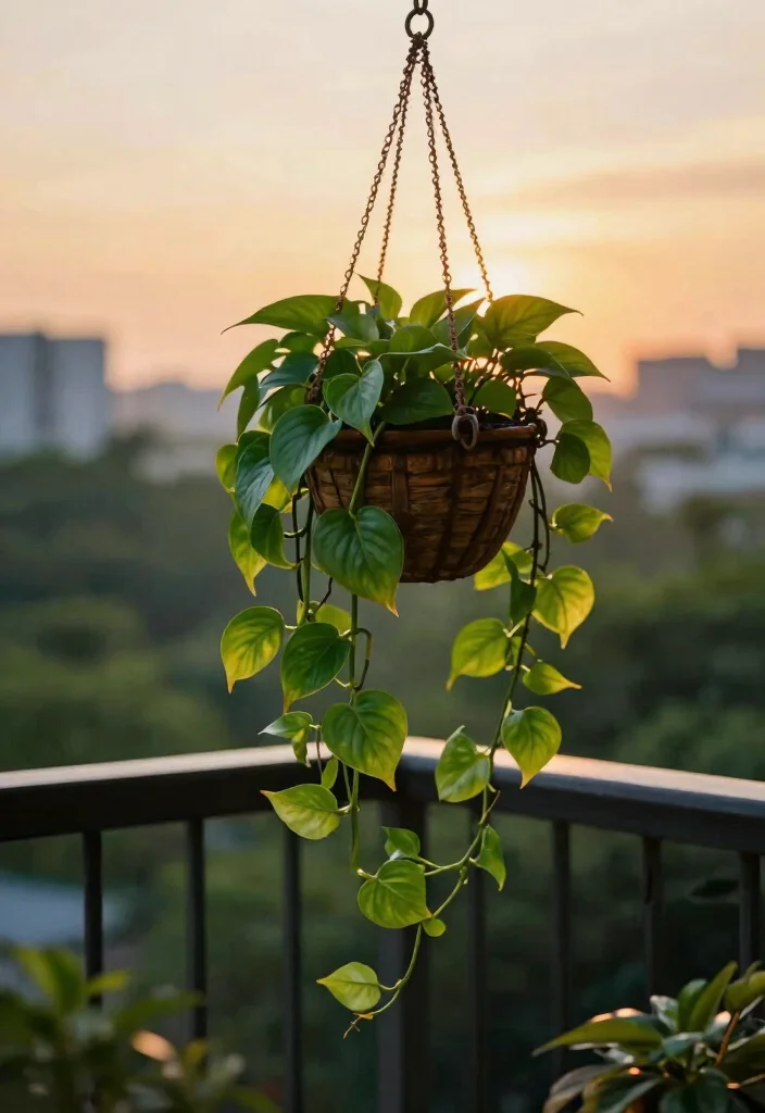 15 Balcony Hanging Plants That Survive Without Daily Watering - 2. Pothos (Epipremnum aureum) 1