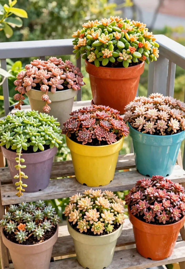 15 Balcony Hanging Plants That Survive Without Daily Watering - 5. Sedum (Sedum spp.) 1