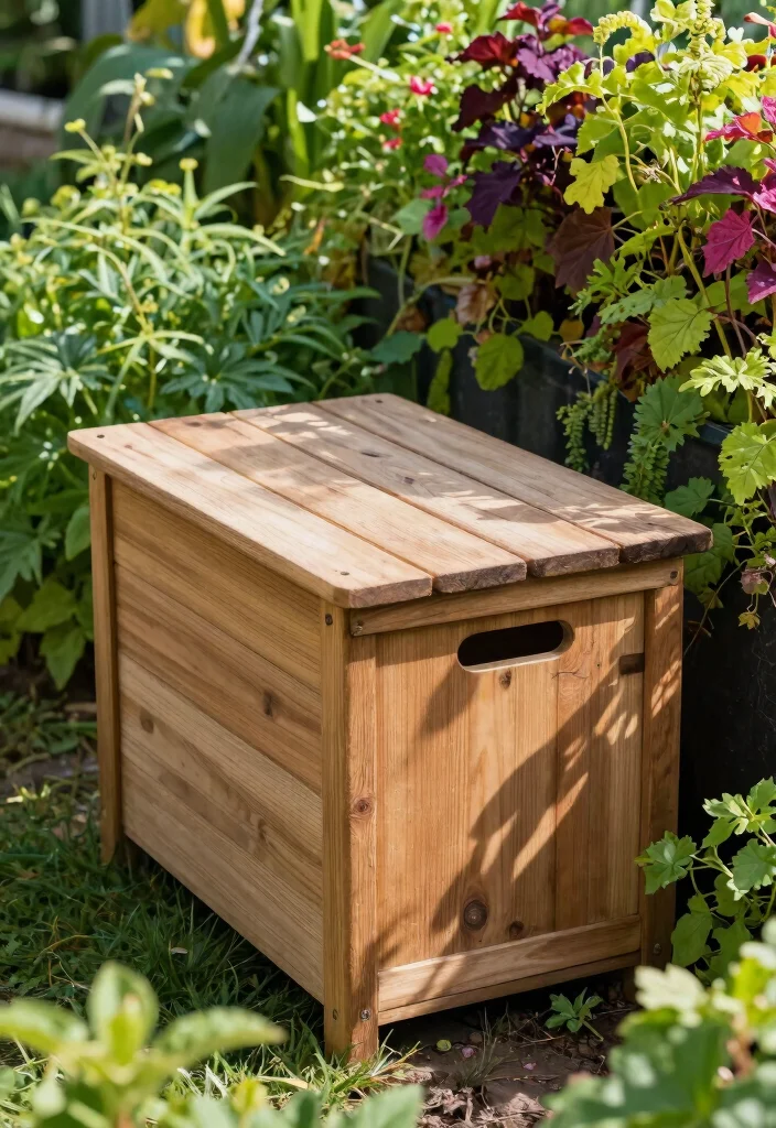 15 Bin Storage Ideas Outdoor That Keep Rain and Pests Out - 1. Weatherproof Wooden Storage Bins 1