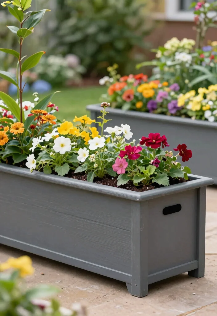 15 Bin Storage Ideas Outdoor That Keep Rain and Pests Out - 5. Elevated Storage Planters 1