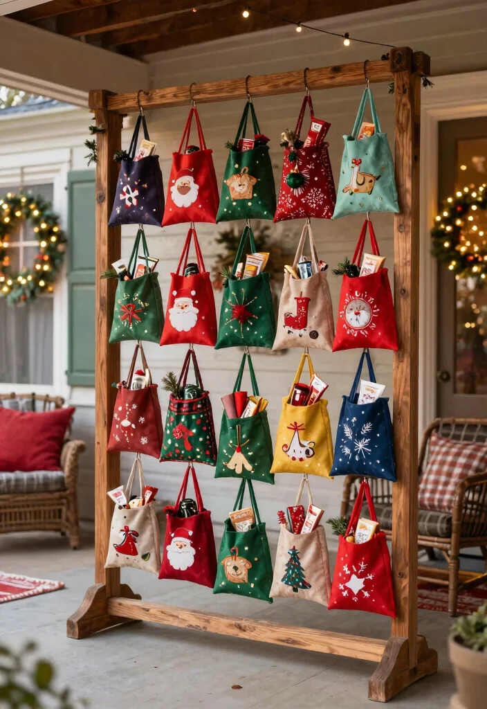 15 Christmas Porch Ideas That Look Expensive on a Budget - 10. Interactive Advent Calendar 1