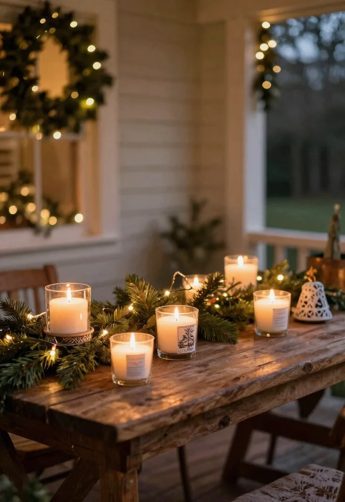 15 Christmas Porch Ideas That Look Expensive on a Budget - 15. Seasonal Scented Candles 1