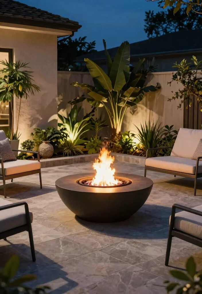 15 Fire Pit Ideas for Small Backyard Spaces That Don't Overwhelm the Yard - 6. Elevated Fire Bowl 1