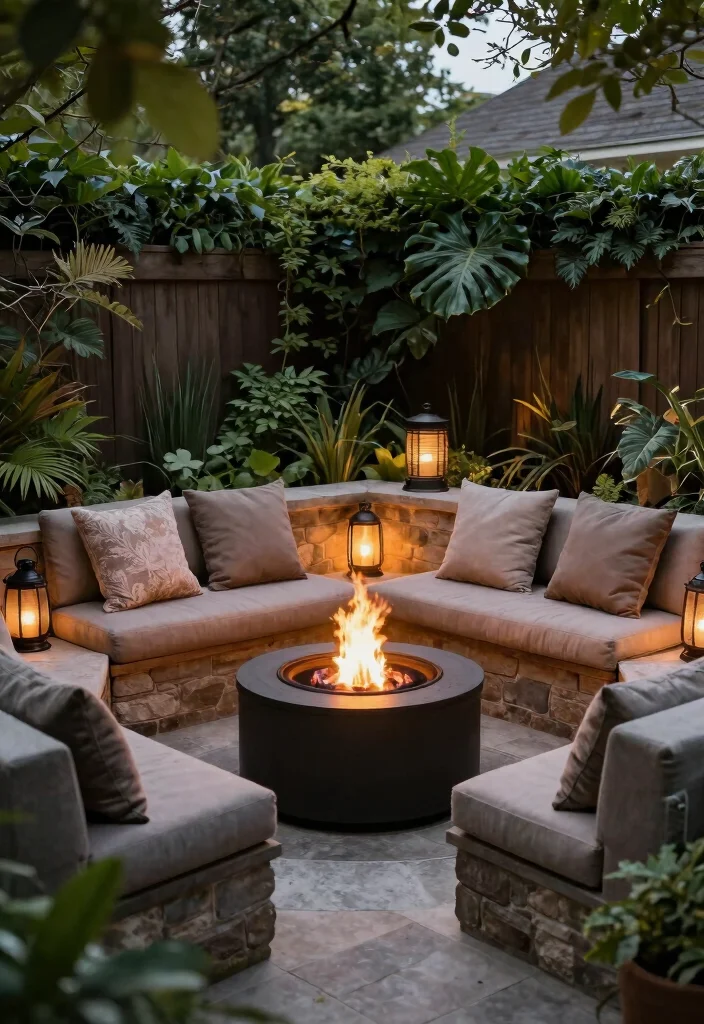15 Fire Pit Ideas for Small Backyard Spaces That Don't Overwhelm the Yard - 9. Sunken Fire Pit 1