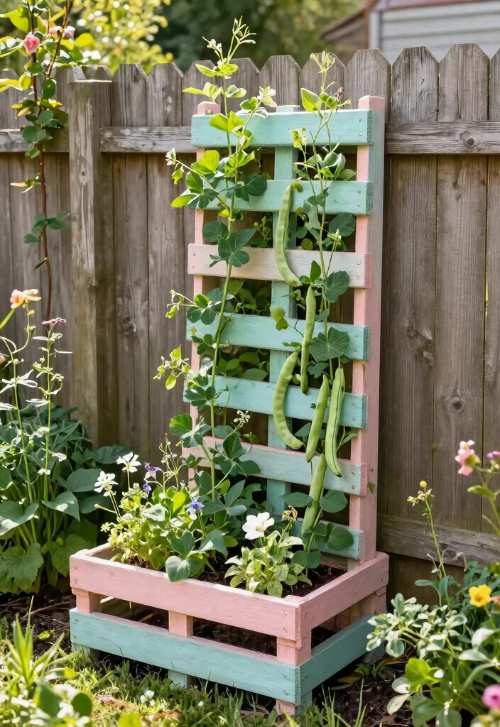 15 Flower Trellis Ideas That Actually Support Heavy Blooms - 12. Vertical Pallet Garden Trellis 1